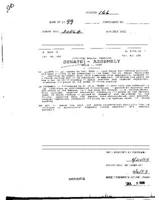 NYS Bill and Veto Jackets: 1999, Chapter 166
