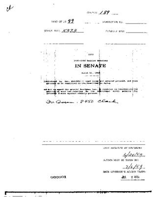 NYS Bill and Veto Jackets: 1999, Chapter 189