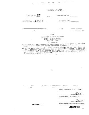 NYS Bill and Veto Jackets: 1999, Chapter 148