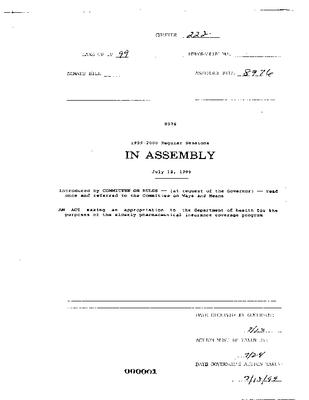 NYS Bill and Veto Jackets: 1999, Chapter 222