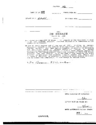 NYS Bill and Veto Jackets: 1999, Chapter 16