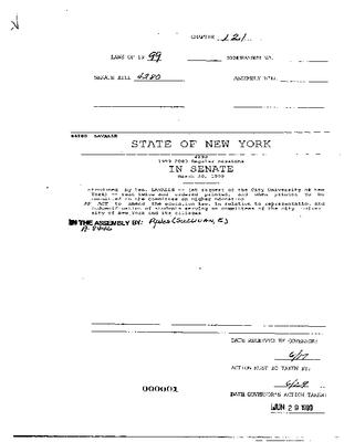 NYS Bill and Veto Jackets: 1999 Chapter 121