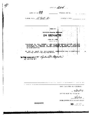 NYS Bill and Veto Jackets:1999, Chapter 204
