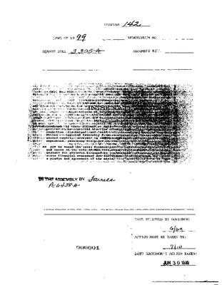 NYS Bill and Veto Jackets: 1999, Chapter 142