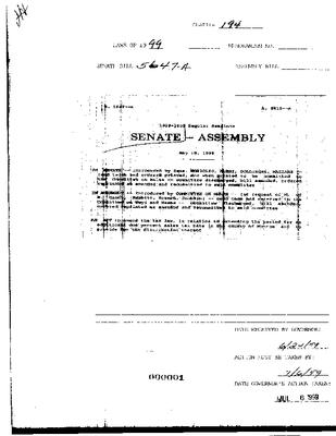 NYS Bill and Veto Jackets: 1999, Chapter 194