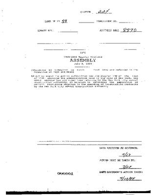 NYS Bill and Veto Jackets: 1999, Chapter 224
