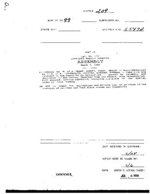NYS Bill and Veto Jackets: 1999, Chapter 209