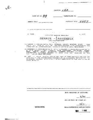 NYS Bill and Veto Jackets: 1999, Chapter 150