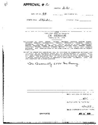 NYS Bill and Veto Jackets: 1999, Chapter 22