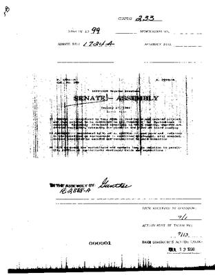 NYS Bill and Veto Jackets: 1999, Chapter 233
