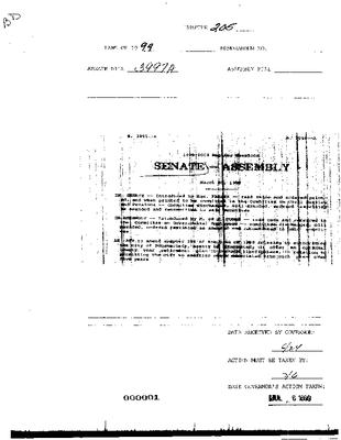 NYS Bill and Veto Jackets: 1999, Chapter 205