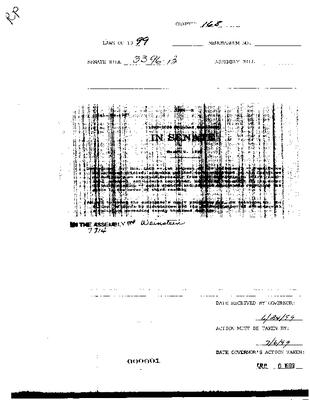 NYS Bill and Veto Jackets: 1999, Chapter 168