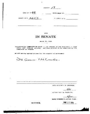 NYS Bill and Veto Jackets: 1999, Chapter 17
