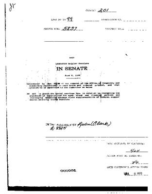 NYS Bill and Veto Jackets: 1999, Chapter 201