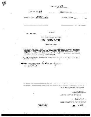 NYS Bill and Veto Jackets: 1999, Chapter 182