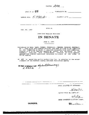 NYS Bill and Veto Jackets: 1999, Chapter 200