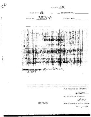 NYS Bill and Veto Jackets: 1999, Chapter 170