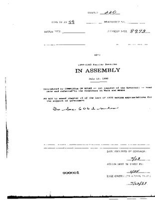 NYS Bill and Veto Jackets: 1999, Chapter 220