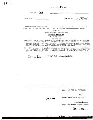 NYS Bill and Veto Jackets: 199, Chapter 266