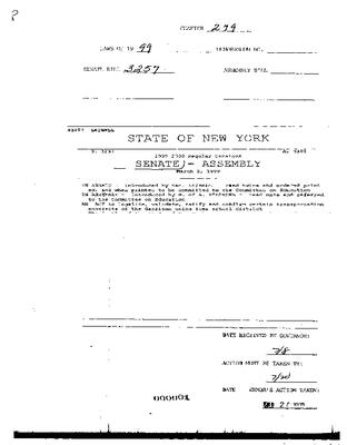 NYS Bill and Veto Jackets: 1999, Chapter 279