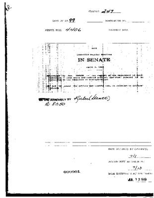 NYS Bill and Veto Jackets: 199, Chapter 247