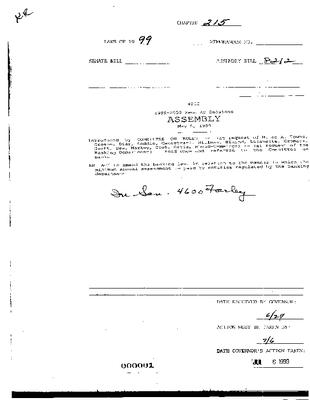 NYS Bill and Veto Jackets: 1999, Chapter 215