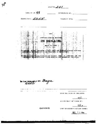 NYS Bill and Veto Jackets: 1999, Chapter 251