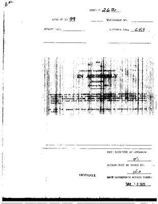 NYS Bill and Veto Jackets: 1999, Chapter 262