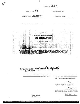 NYS Bill and Veto Jackets: 1999, Chapter 261