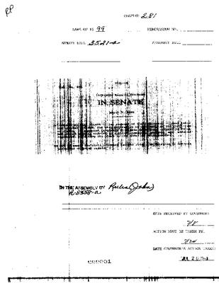 NYS Bill and Veto Jackets: 1999, Chapter 281