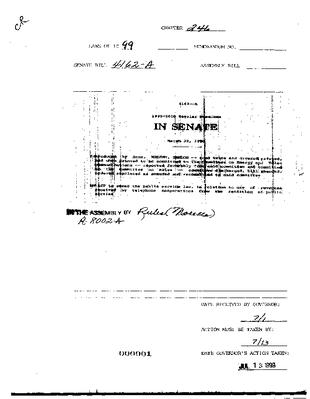 NYS Bill and Veto Jackets: 1999, Chapter 246
