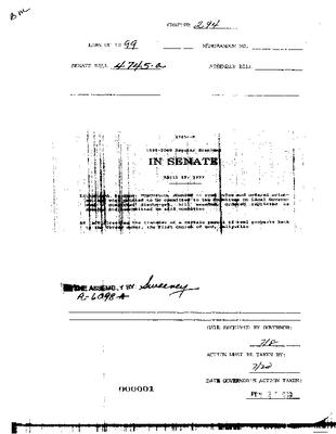 NYS Bill and Veto Jackets: 1999, Chapter 294