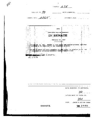 NYS Bill and Veto Jackets: 1999, Chapter 278