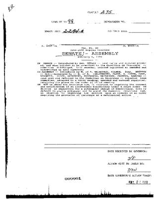 NYS Bill and Veto Jackets: 1999, Chapter 275