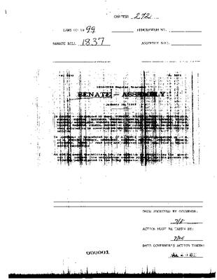 NYS Bill and Veto Jackets: 1999, Chapter 272