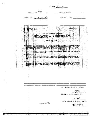 NYS Bill and Veto Jackets: 1999, Chapter 283
