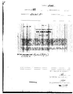 NYS Bill and Veto Jackets: 1999, Chapter 240
