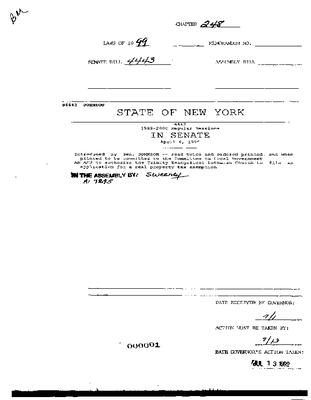 NYS Bill and Veto Jackets: 1999, Chapter 248