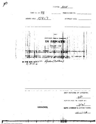 NYS Bill and Veto Jackets: 1999, Chapter 308