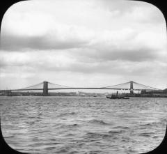 New York City. Brooklyn Bridge from East River.