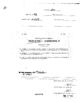 NYS Bill and Veto Jackets: 1999, Chapter 351
