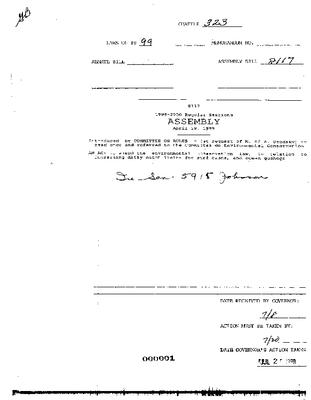 NYS Bill and Veto Jackets: 1999, Chapter 323