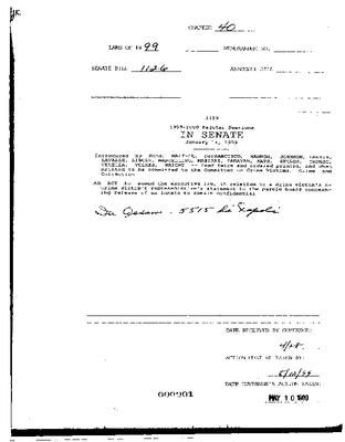 NYS Bill and Veto Jackets: 1999, Chapter 40