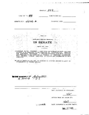 NYS Bill and Veto Jackets: 1999, Chapter 377