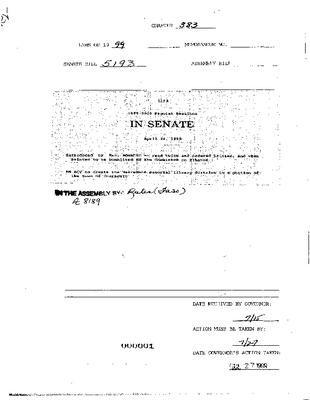 NYS Bill and Veto Jackets: 1999, Chapter 383