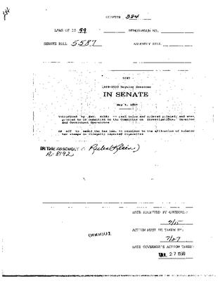 NYS Bill and Veto Jackets: 1999 Chapter 384