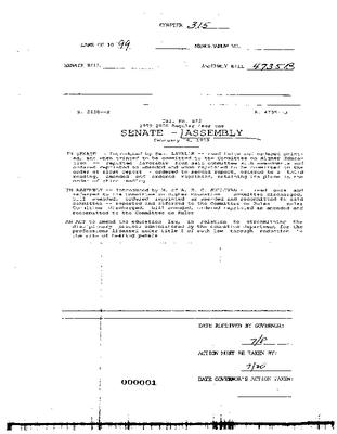 NYS Bill and Veto Jackets: 1999, Chapter 315
