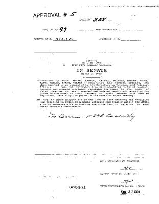 NYS Bill and Veto Jackets: 1999, Chapter 358