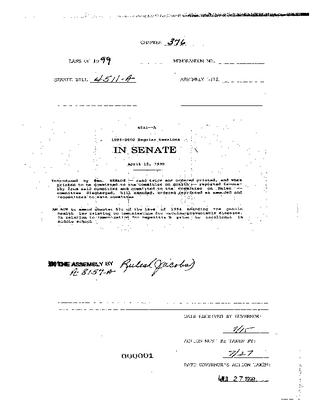 NYS Bill and Veto Jackets: 1999, Chapter 376