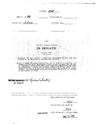 NYS Bill and Veto Jackets: 1999, Chapter 388
